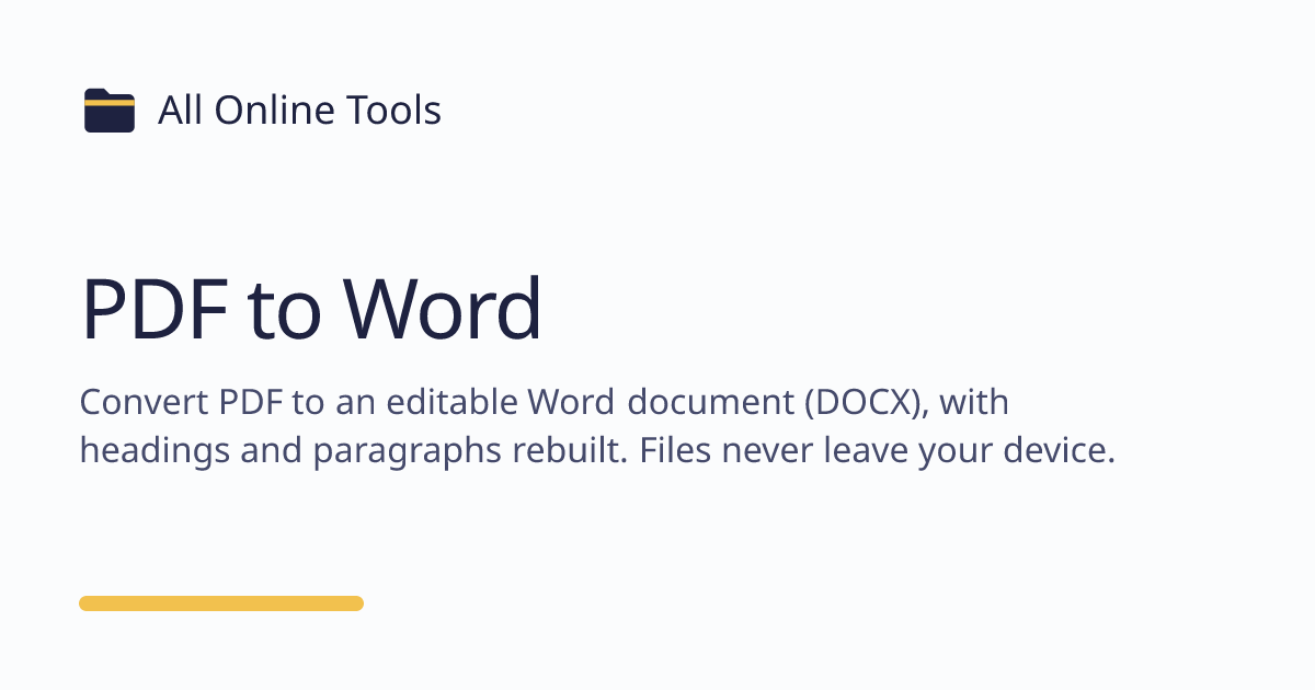 PDF to Word Converter Free - PDF to DOCX Online